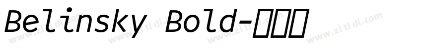 Belinsky Bold字体转换